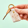 Personalised Zodiac Leather Keyring, thumbnail 4 of 10