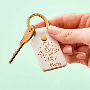 Personalised Zodiac Leather Keyring, 4 of 10