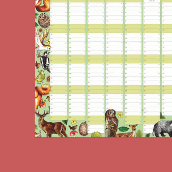 2026 Woodland Animals Wall Calendar And Year Planner, 4 of 5