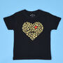'Leopard Heart Of Hearts' Kids T Shirt, thumbnail 2 of 6