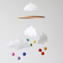 White Cloud And Rainbow Baby Mobile, thumbnail 3 of 4