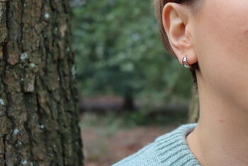 Huggie Hoop Earrings Sterling Silver Everyday Jewellery, 2 of 5