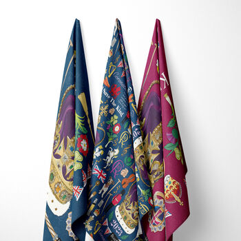 King Charles Coronation Tea Towels Three Set, 7 of 12