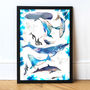Whales Of The World Art Print, thumbnail 1 of 2
