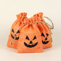 G Decor Set Of Five Or 10 Halloween Hessian Gift Bags, thumbnail 2 of 4