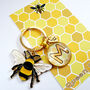 Personalised Queen Bee Keyring With Charm, thumbnail 2 of 4