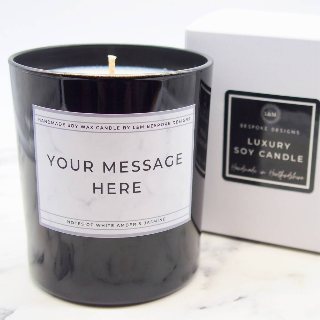 Personalised Message Candle By L&M Bespoke Designs