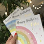 Over The Rainbow Birthday Card Blue, thumbnail 5 of 8