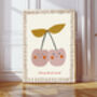 Cute Cherry Nursery Art Print, thumbnail 1 of 3