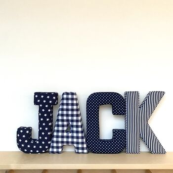 Navy Blue Fabric Letters, 11 of 12