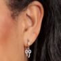 Bow Charm Hoop Earrings, thumbnail 3 of 6