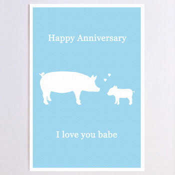 Personalised Babe Piglet Anniversary Card, 3 of 7