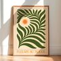 Fleurs Au Soleil, Floral Bohemian Plant Art Print, Flower Sun Poster, thumbnail 1 of 3