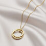 Personalised 9ct Gold Two Ring Russian Necklace, thumbnail 5 of 7