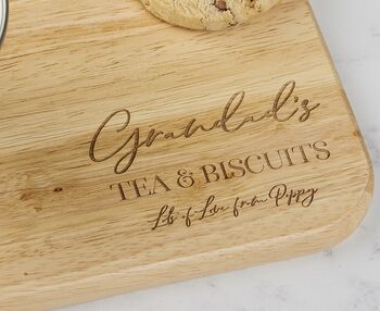 Personalised Tea And Biscuits Board, 2 of 7