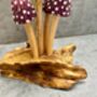 Purple Mushroom Candle Holder Teak Root Toadstool Gift, thumbnail 9 of 9