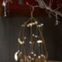 Mistletoe Garland With Antiqued Brass Leaves, thumbnail 2 of 5