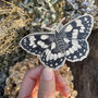 Marbled White Butterfly Wooden Christmas Decoration, thumbnail 4 of 4