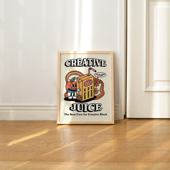 'Creative Juice' Colourful Retro Illustration Print, 2 of 9