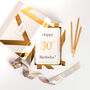 Gold '30th' Birthday Number Cake, thumbnail 1 of 3