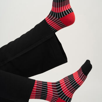 Chord Red And Tri Beige Women's Socks Bundle, 2 of 4