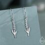 Sterling Silver Delicate Lavender Drop Hook Earrings, thumbnail 1 of 11