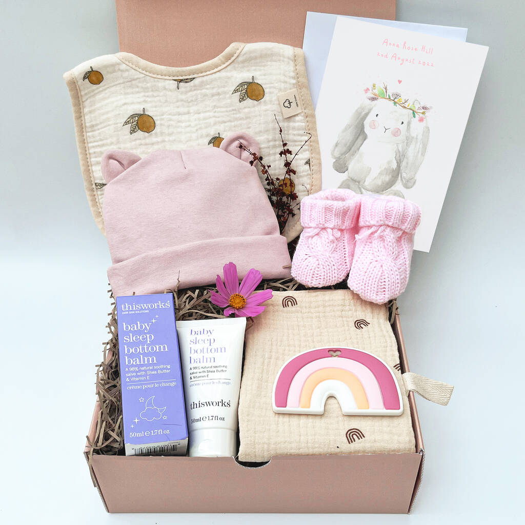 Baby Girl Gift Set With Personalised Card, 1 of 5