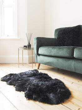 Premium New Zealand Single Sheepskin Long Wool Rug Small, 10 of 12