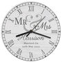 Personalised Mr And Mrs Wooden Clock Gift, thumbnail 2 of 2