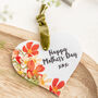Floral Thinking Of You Heart Message Keepsake Token, thumbnail 1 of 2