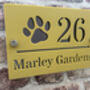 Personalised Dog Footprint Design House Acrylic Number Sign, thumbnail 1 of 4
