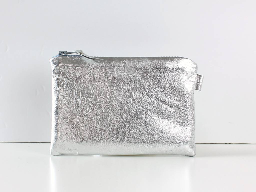Metallic Leather Pouch By Suede&Co | notonthehighstreet.com