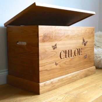 Personalised Oak Toy Box, 3 of 12