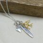 Sterling Silver Come Fly With Me Charms Necklace, thumbnail 1 of 7