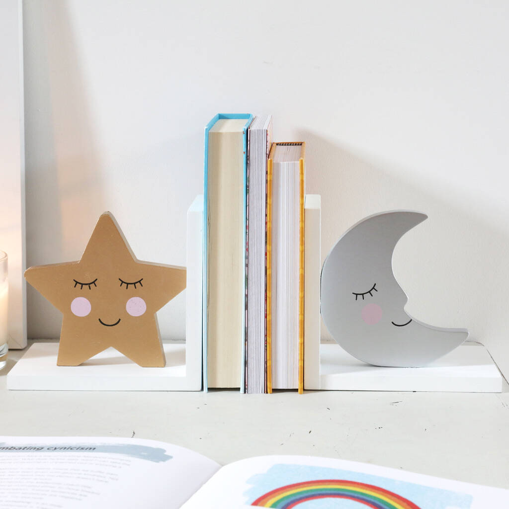 Sweet Dreams Star & Moon Bookends 