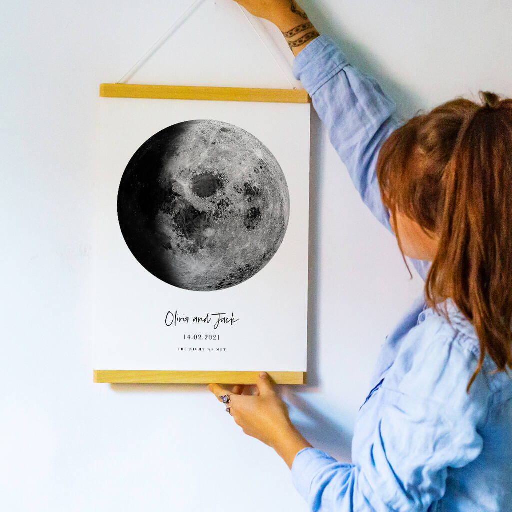 Personalised Moon Phase Print By Russet and Gray