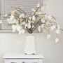 Large White Lily Vase With Crackled Glazed, thumbnail 1 of 5