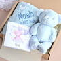 Personalised Teddy Welcome Gift Set For Boys, thumbnail 1 of 3