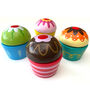 Wooden Cup Cake Play Food Set, thumbnail 1 of 5