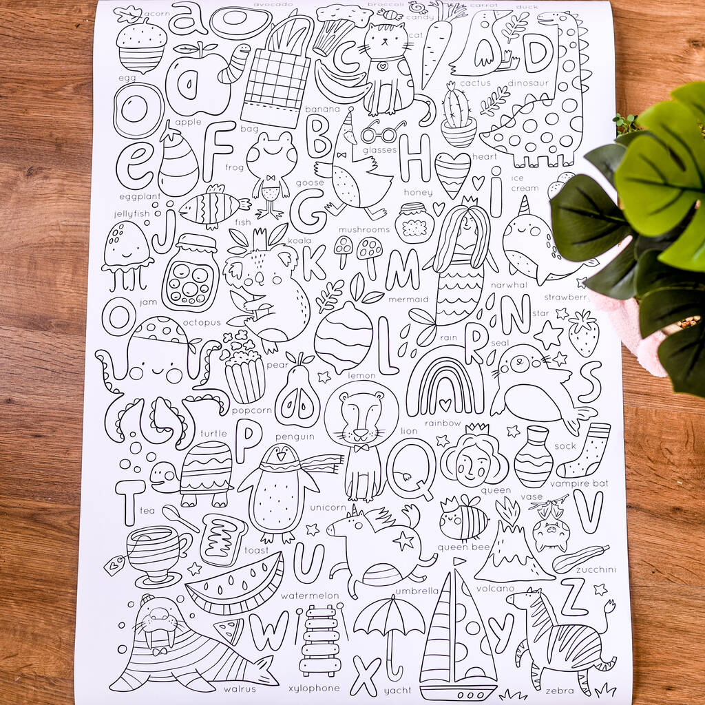 Alphabet Giant Colouring Activity Poster, 1 of 9