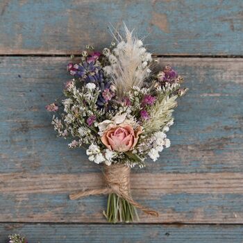 Wedding Dried Flower Bouquet Meadow Pinks Right, 4 of 5