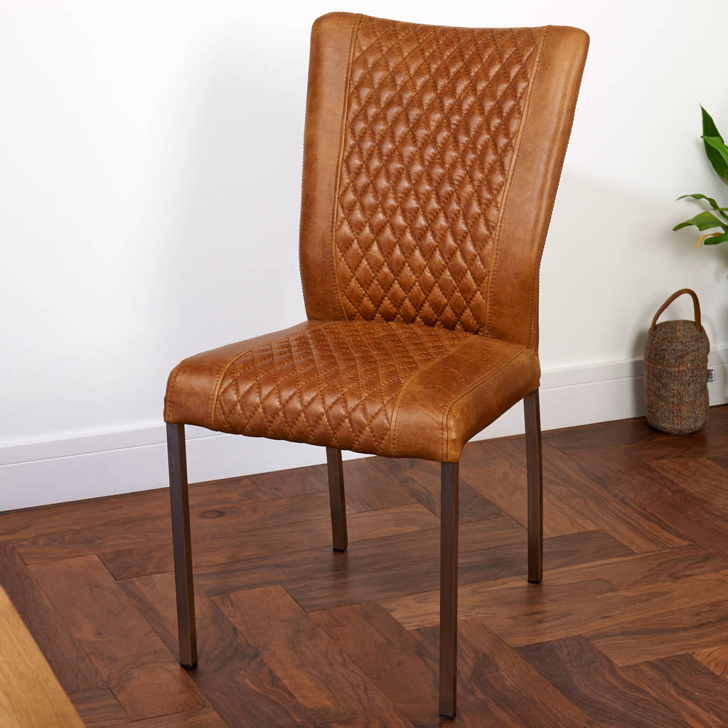 Vintage Leather Or Harris Tweed Carver Or Dining Chair By