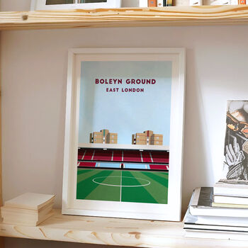 West Ham Boleyn Ground Football Stadium Art Print Gift, Framed Or Unframed, 3 of 9