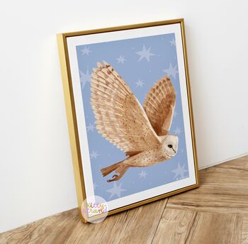 Barn Owl Art Print: British Wildlife Wall Decor, 8 of 9