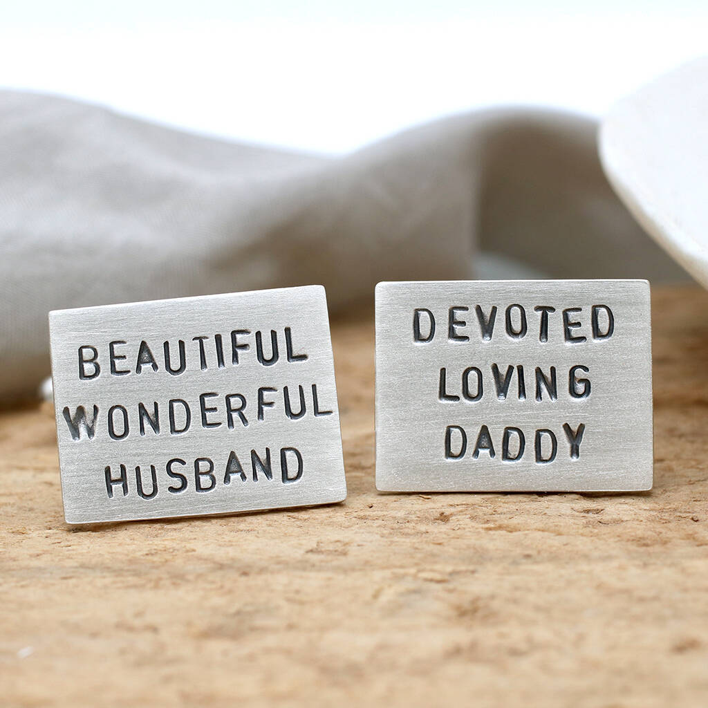 Personalised Cufflinks. Anniversary Gift For Him, 1 of 12