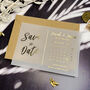 Gold Foil Save The Date Calendar Vellum Invites, thumbnail 11 of 11