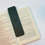 Personalised Dark Racing Green Premium Leather Bookmark, thumbnail 1 of 8