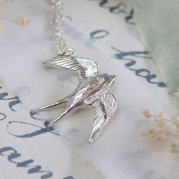 Swallow Bird Silver Necklace, 8 of 8