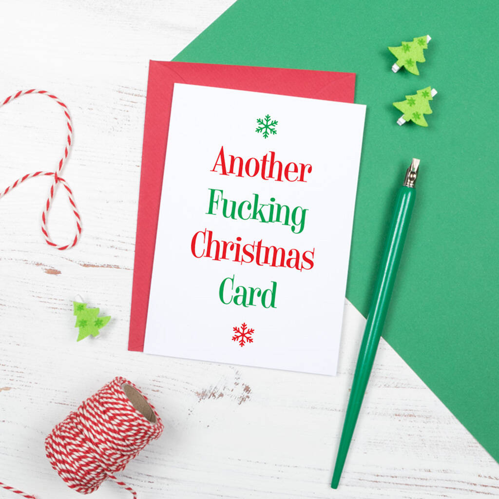 Another Fucking Christmas Card Funny Rude Offensive, 1 of 4