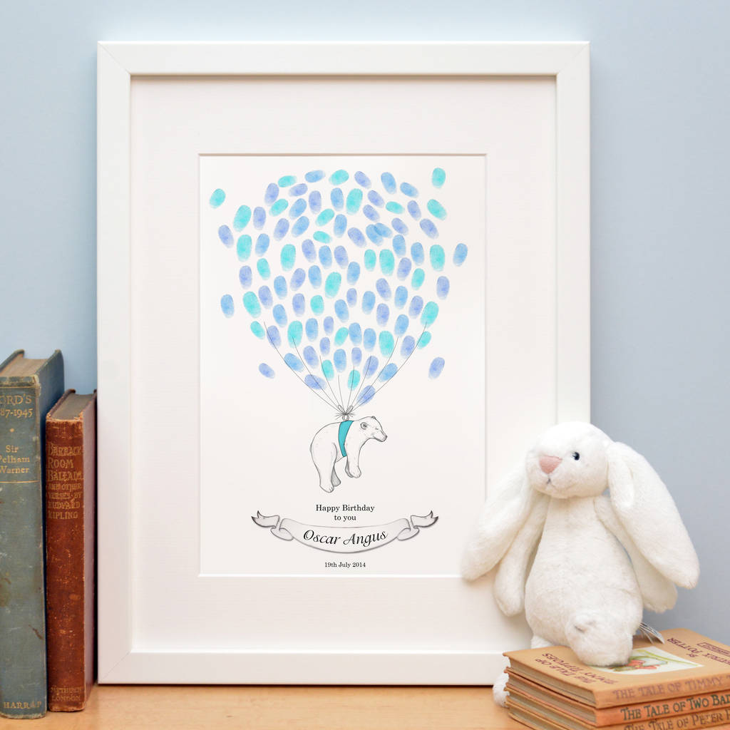 polar bear fingerprint artwork